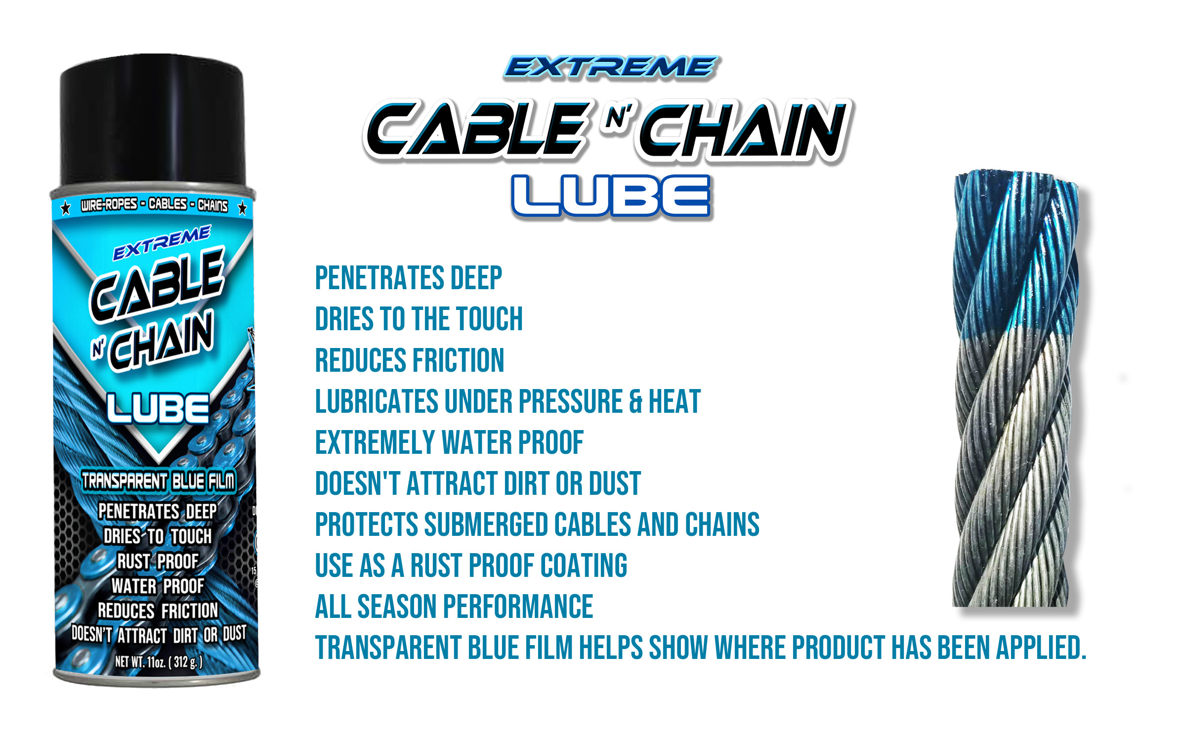 Extreme Wire-Rope Lube - Cable Lube - Chain Lube - Boom Lube